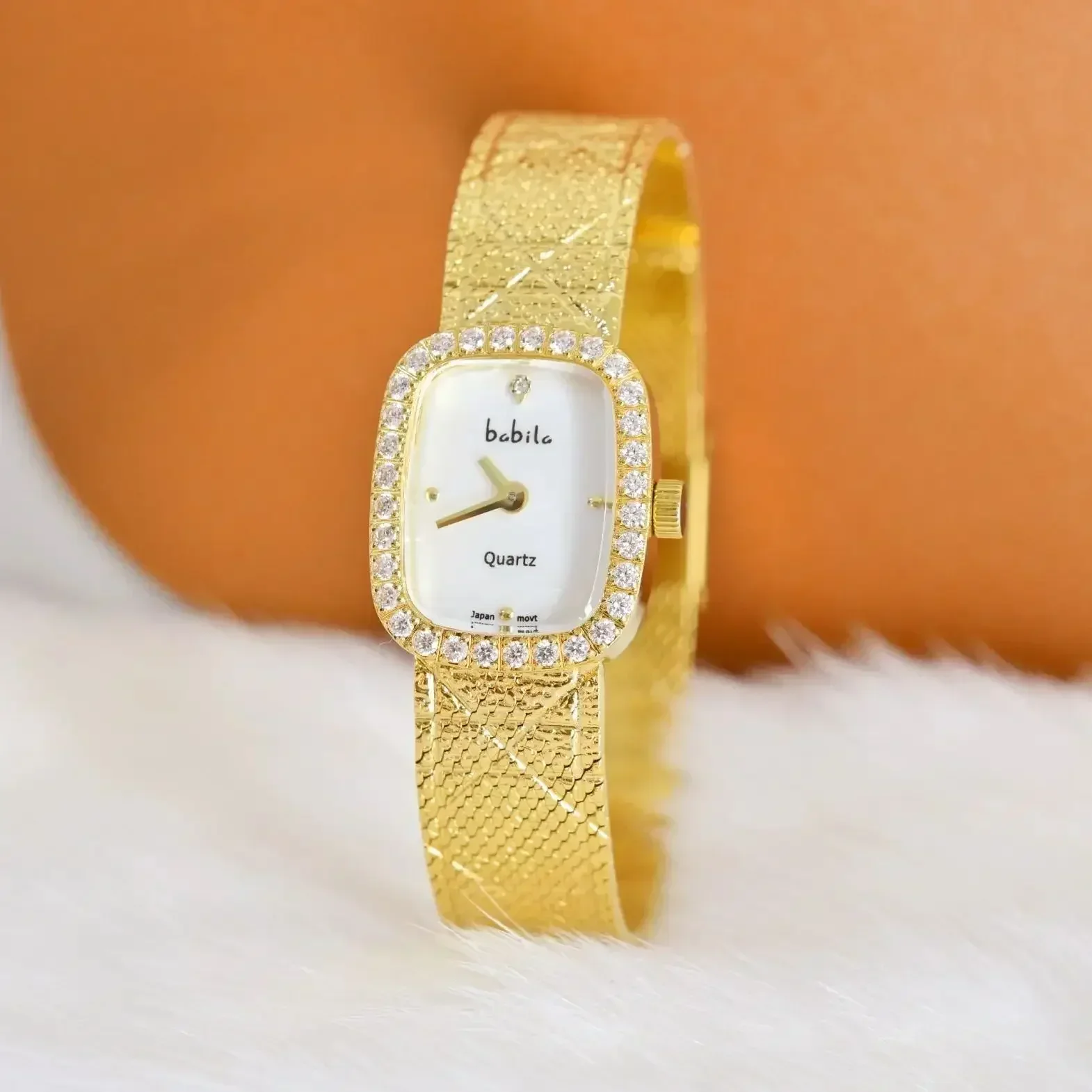 

2024 New Mid Autumn Watch Spring Festival Gift Diamond Luxury High end Vintage Gold Japanese Quartz Movement