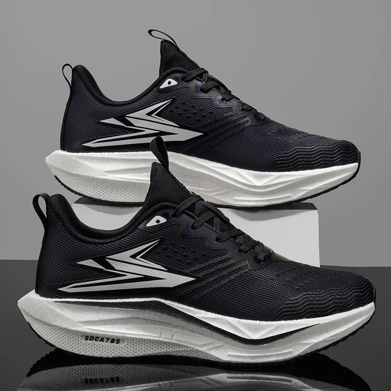 Men's Road Running Shoes, Suitable for All Seasons, Available in Multiple Colors, Lace-Up Casual Fashion Sneakers, Low-Top Running Shoes for Teenagers, Suitable for Outdoor Activities, Jogging, and Park Workouts