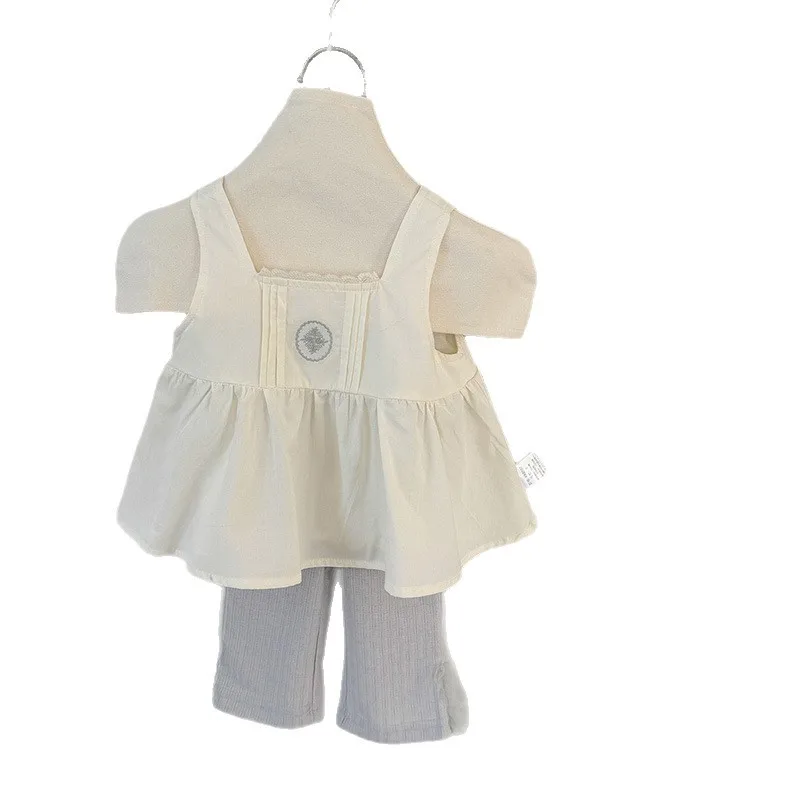 Girl's Sleeveless Set 2026 New Summer Dress Stylish Girl Baby Tank Top Thin Pants Split Two Piece Set