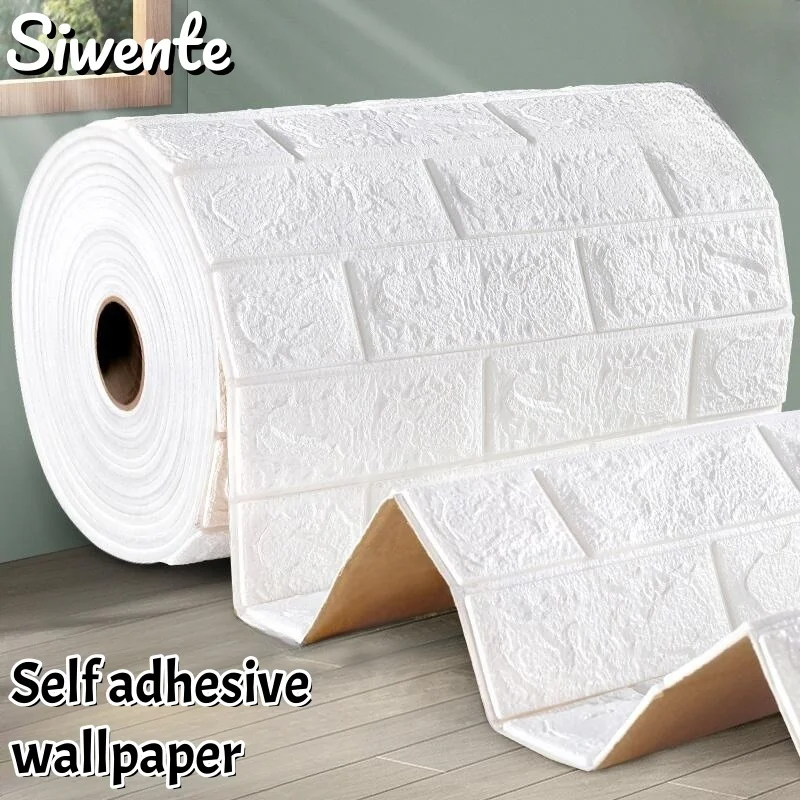 

Brick Pattern Self-adhesive Wall Sticker 3D Moisture-proof Wallpaper Bedroom Foam Brick Pattern Sticker Renovation Wall Covering