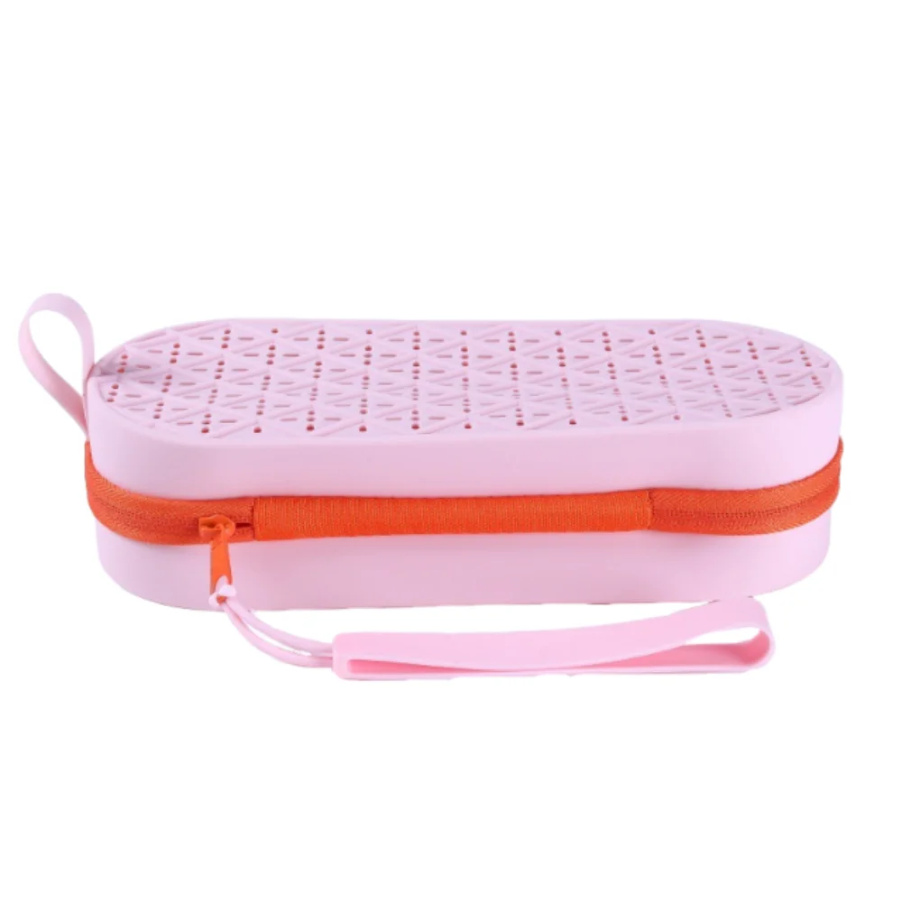 

Silicagel Swimming Goggles Storage Box Drain Hole Hollow Zipper Eyeglasses Bag Portable with Handle Myopia Glasses Case Swimmers