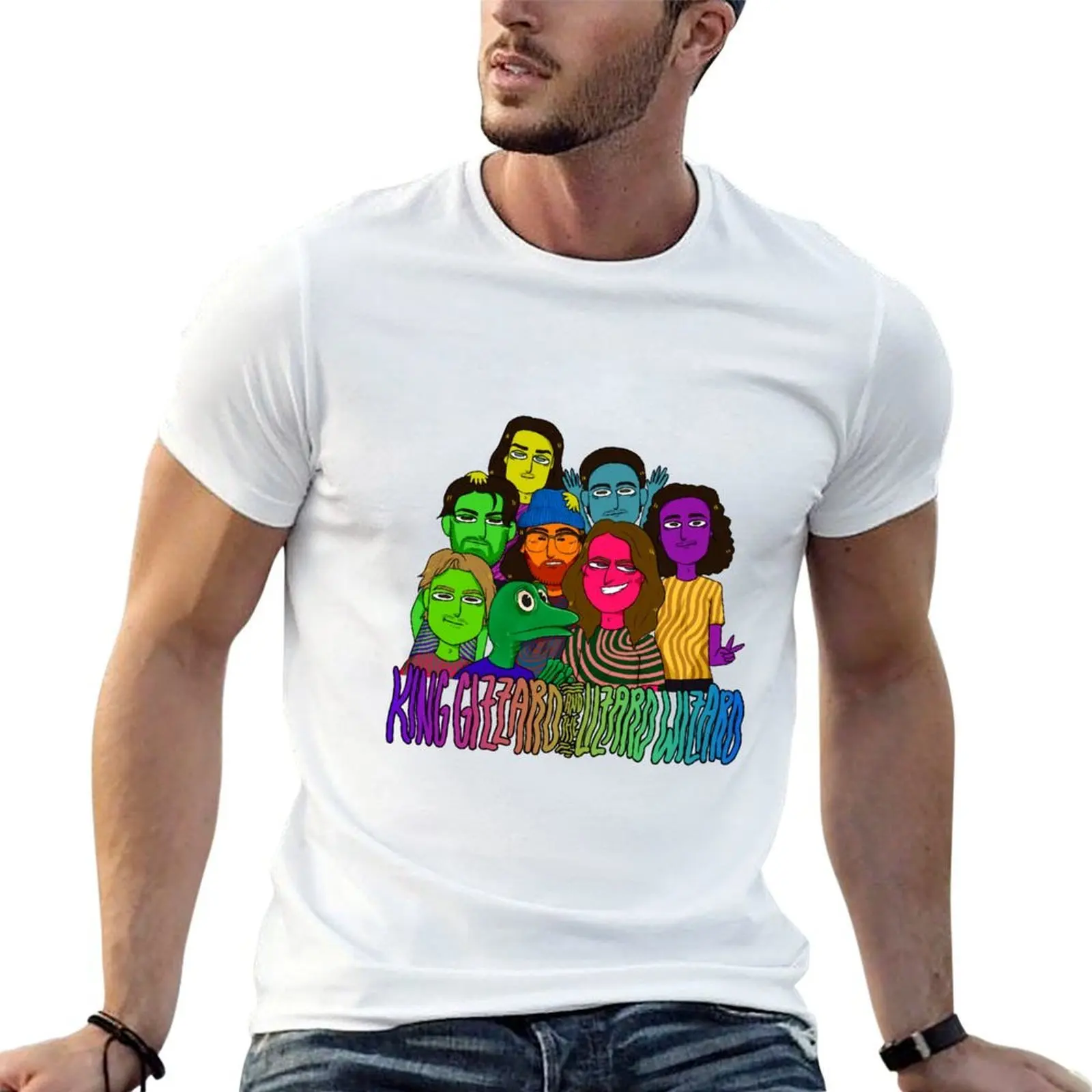 king gizzard and the lizard wizard: rainbow version (transparent) T-Shirt