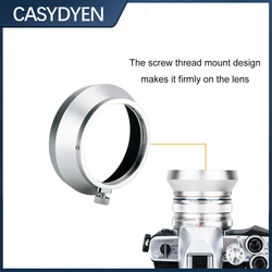 Metal Lens Hood Replaces For Olympus LH-48B M. Silver Camera Accessories Cameras Adapter Ring Replaces