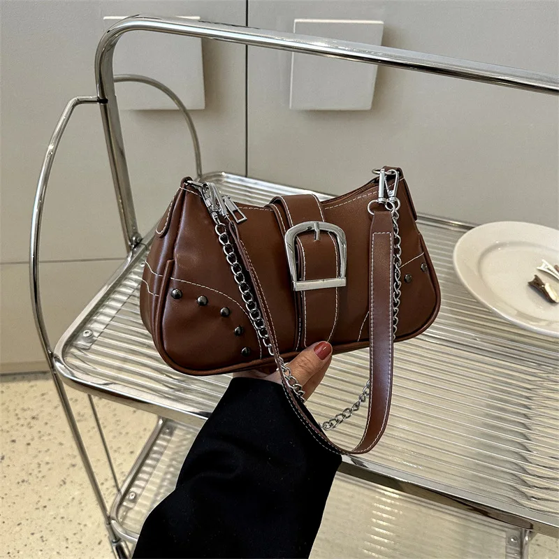 

Trendy Small Crossbody Bucket Bag Underarm Versatile Women's Bag High Quality Material American Retro Style Daily Use