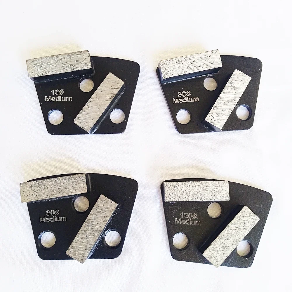 Trapezoid Sintered Diamond Segment Metal Grinding Disc 3 Hole General Block Wheel Abrasive For Epoxy  Concrete Floor