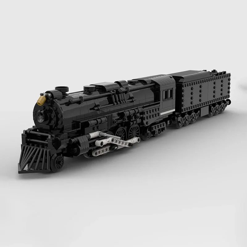 Moc Building Blocks Pere Marquette 1223 Model Locomotive Technology Bricks DIY Assembly Train Mechanical Tools Toy Gift