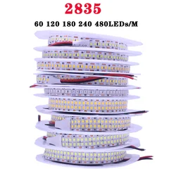 12V 24V 2835 Ledstrip 5M 10M 15M 20M Tape Licht Lint 60/120/240/480 Led Natuurlijk Wit/Warm Wit/Koud Wit Interieur