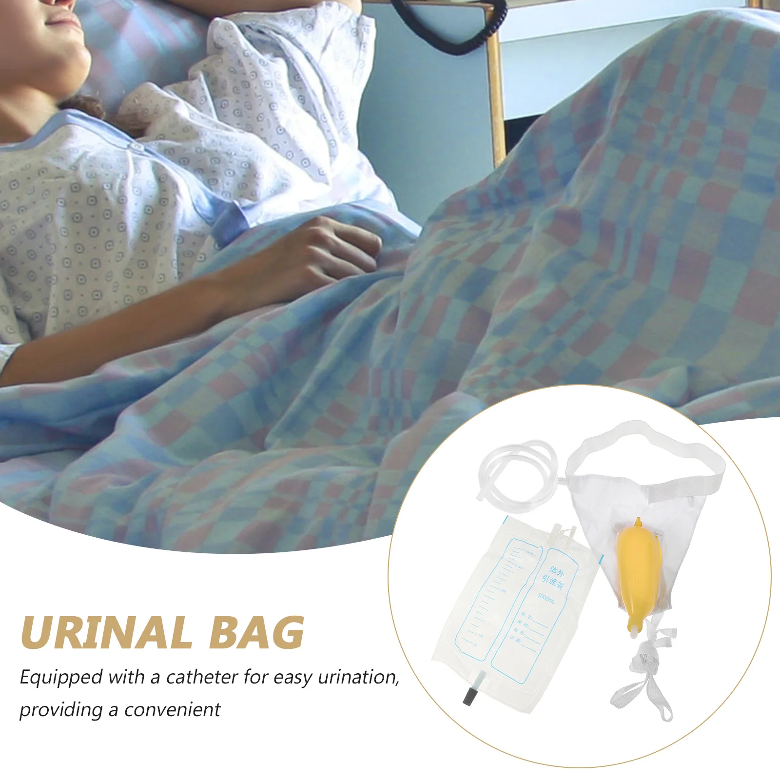 1 مجموعة كبار السن حقيبة مبولة لينة تنفس قابلة لإعادة الاستخدام الذكور جهاز البول مانعة للتسرب للمستشفى المنزل المريض الصرف الرجال كيس بول