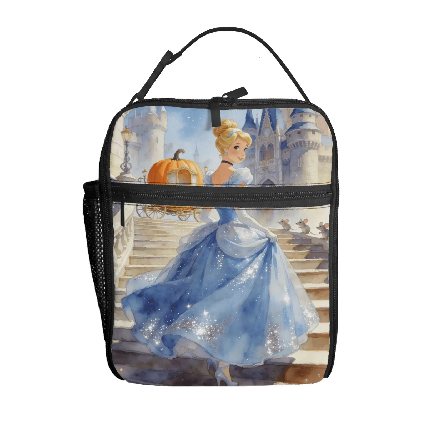 

1pc Princess Cinderella Lunch Bag Handbag High-Quality Cute Casual Party Picnic School Gift for Daily Use