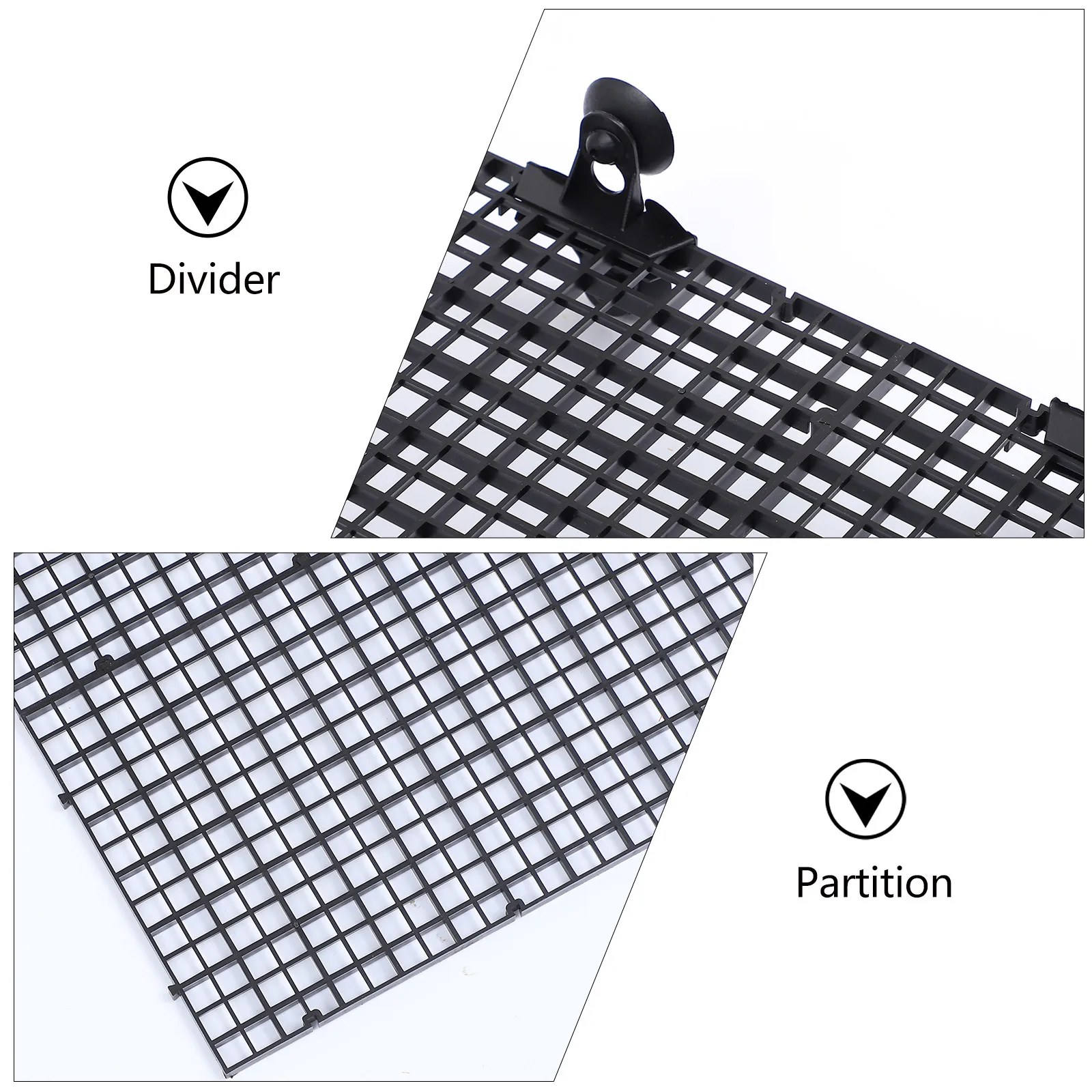 

Fish Tank Partition Set Divider Aquarium Tray Mesh Divided Support Plastic Separator