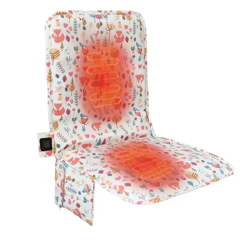 ABLG Heating Stadium Seat Mat Outdoor Camping Seat Cushion With Backrest 3 Speed Temperature Chair Mat For Sports Fishing