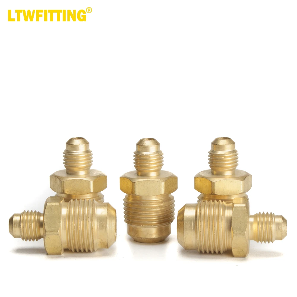 

LTWFITTING Brass 1/2" OD x 1/4" OD Flare Reducing Union,Brass Flare Tube Fitting(Pack of 5)