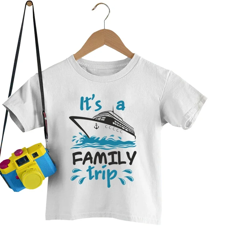 It\'s A Family Trip T Shirt Family Vacation Tshirt Summer Matching Outfits Family Cruise T Shirt 2023 Dad Mom Kids Clothes