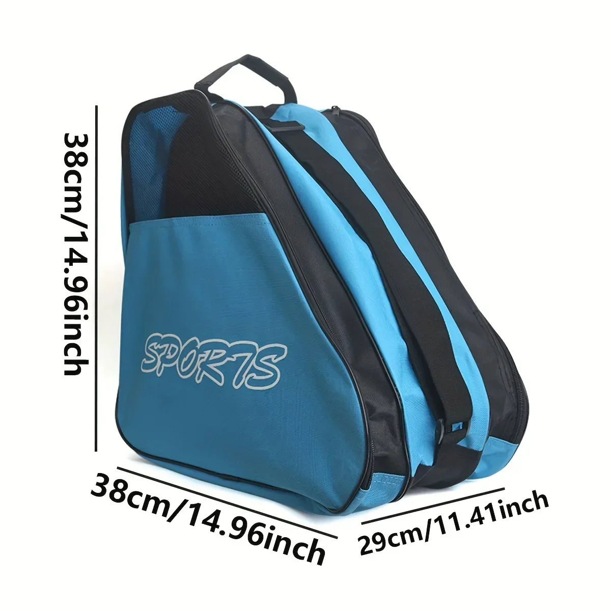 1pc 3-layer Skating Bag, With Adjustable Shoulder Strap, Large Capacity Thick Breathable Storage Bag, For Roller Skates image 6