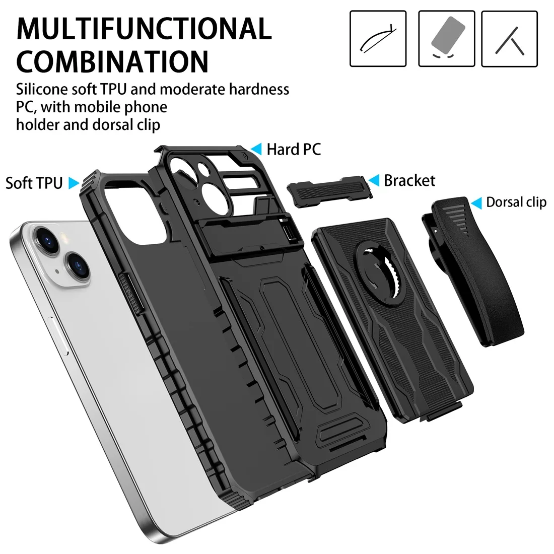 fullbody ShockProof Heavy Duty Armour Tough Stand Case With Belt Clip For  iPhone 12 Pro max,iPhone 12/12 Pro,iPhone 12 mini