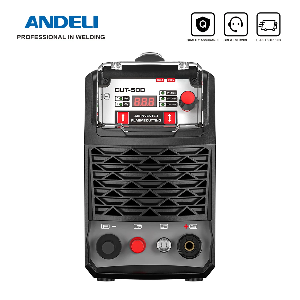 ANDELI CUT-50D DS High-Frequency Plasma Cutting Machine Pilot Arc HF DC Air Plasma Cutter Cut Thickness14mm Clean