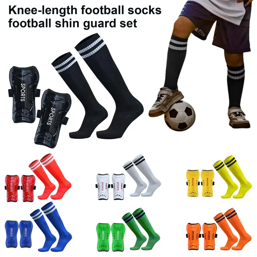 

Youth Soccer Shin Guards with Socks Impact Resistant Hard Shell Adjustable Lightweight Soccer Shin Pads Protective Gear fútbol