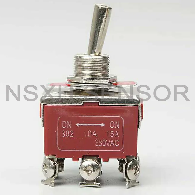 

10PCS E-TEN 302 ON-ON 2 Position 9 Pins Toggle Switch 15A 250VAC Power Rocker Switch 12mm