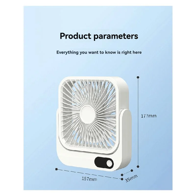TTKK-للسفر مروحة مغناطيسية محمولة لسفينة كروز مع بطارية USB قابلة لإعادة الشحن بقدرة 5000 مللي أمبير في الساعة - مكتب العمل والمطبخ وغرفة القيادة Wh