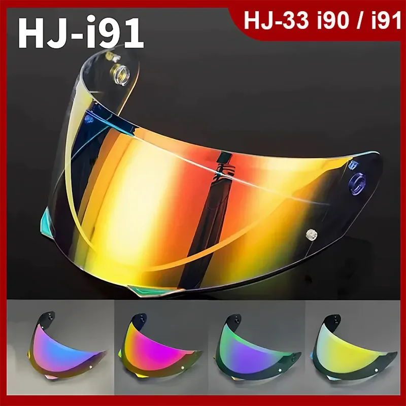 Cascos Moto Motorcycle Helmet Visor for HJC HJ33 I90 I91 Helmet Lens Anti-UV Replacement Shields Colorful Faceshield Accessories