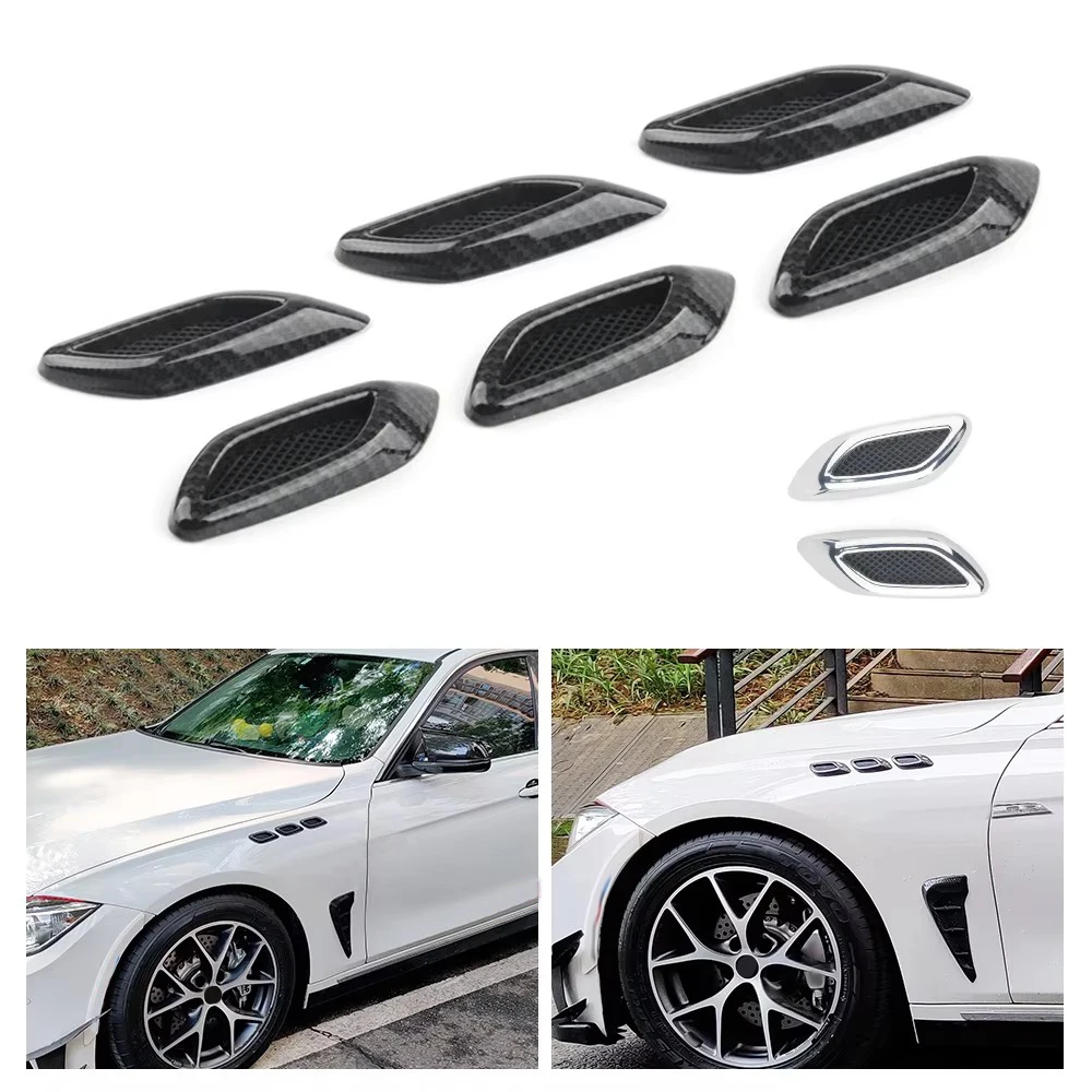 

6PCS Car Side Vent Air Flow Fender Intake ABS Auto Simulation Side Vents Styling Car Accessories