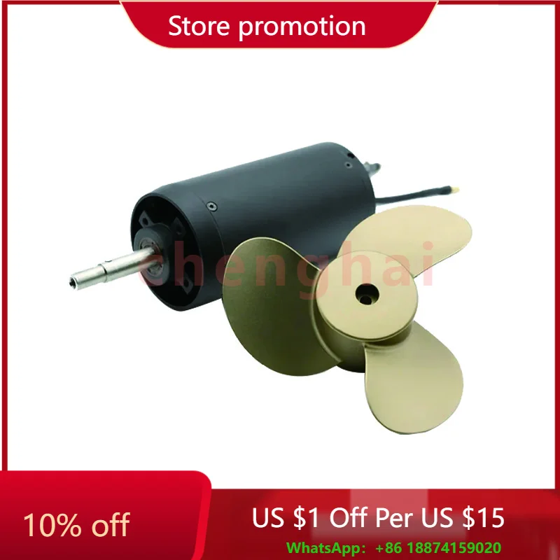 

IP68 Waterproof 75141 58KG Thruster BLDC Motor For Electric Underwater Efoil Hydrofoil With Motor Controller And Propeller