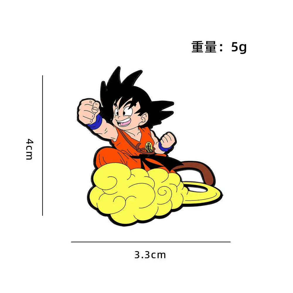 dragon ball peripheral cute metal badge diy Wukong brooch accessories doll anime cartoon halloween unisex bag pin wholesale view 6