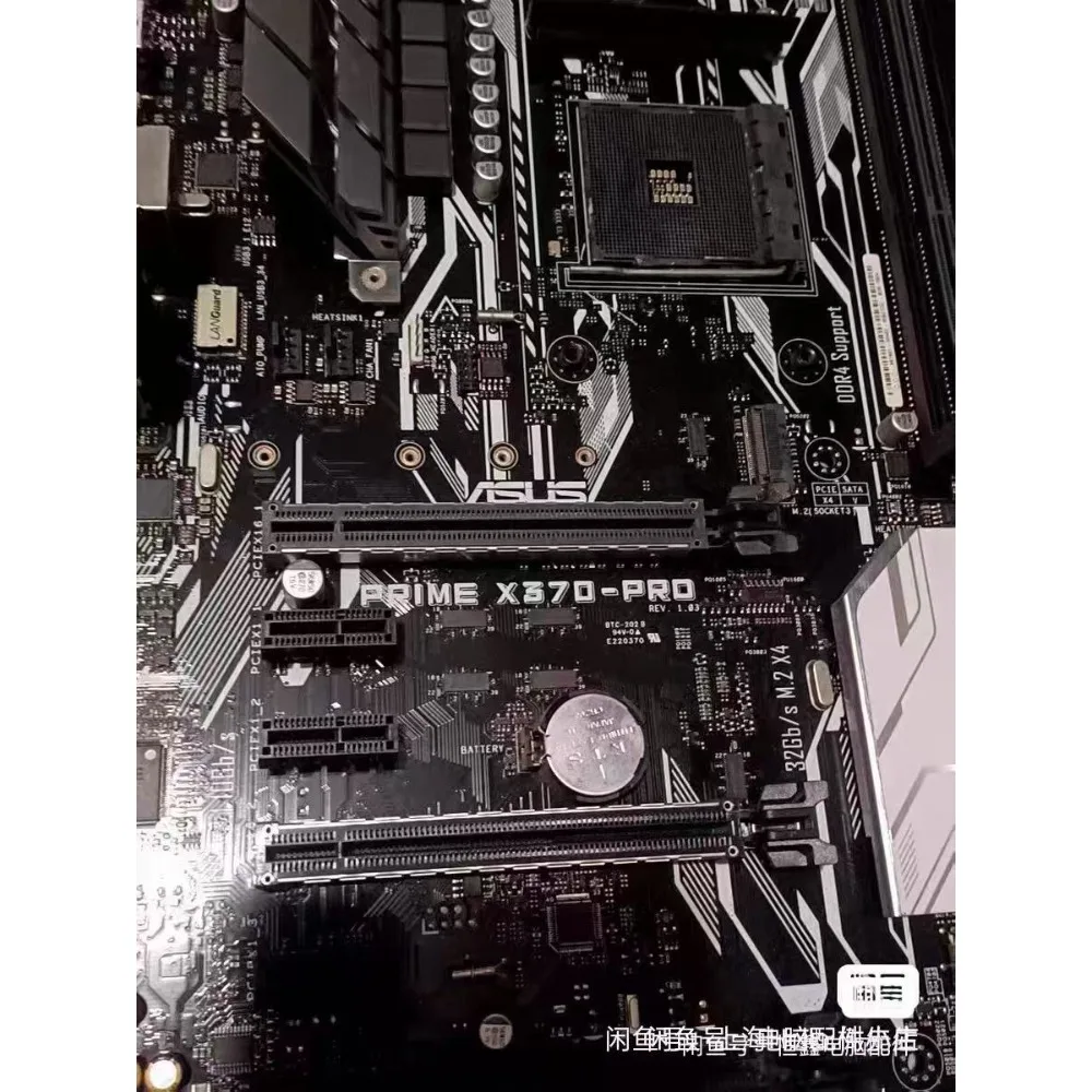 ASUS PRIME X370-PRO motherboard, AM4 socket, supports AMD Ryzen 1st to 5th generation processors, DDR4 memory, M.2.
