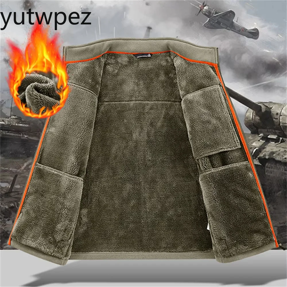 Chaqueta de escalada para hombre con doble bolsillo, cuello alto, resistente al viento, para esquí, abrigo de invierno cálido con forro polar.