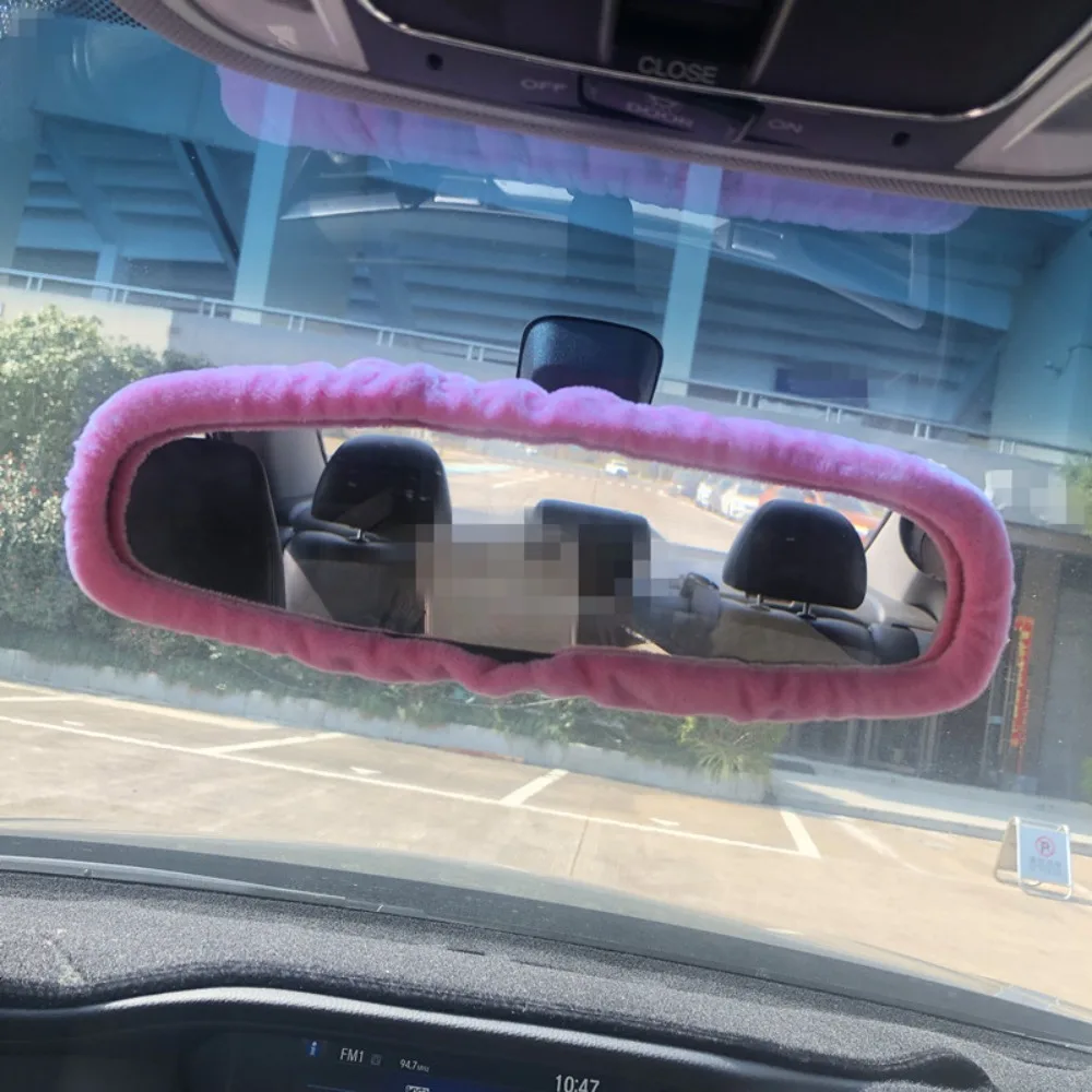New Cute Cartoon Rear View Mirror Cover Bear Car Rearview Mirror Cover Elastic Rabbit Rear View Mirror Cover
