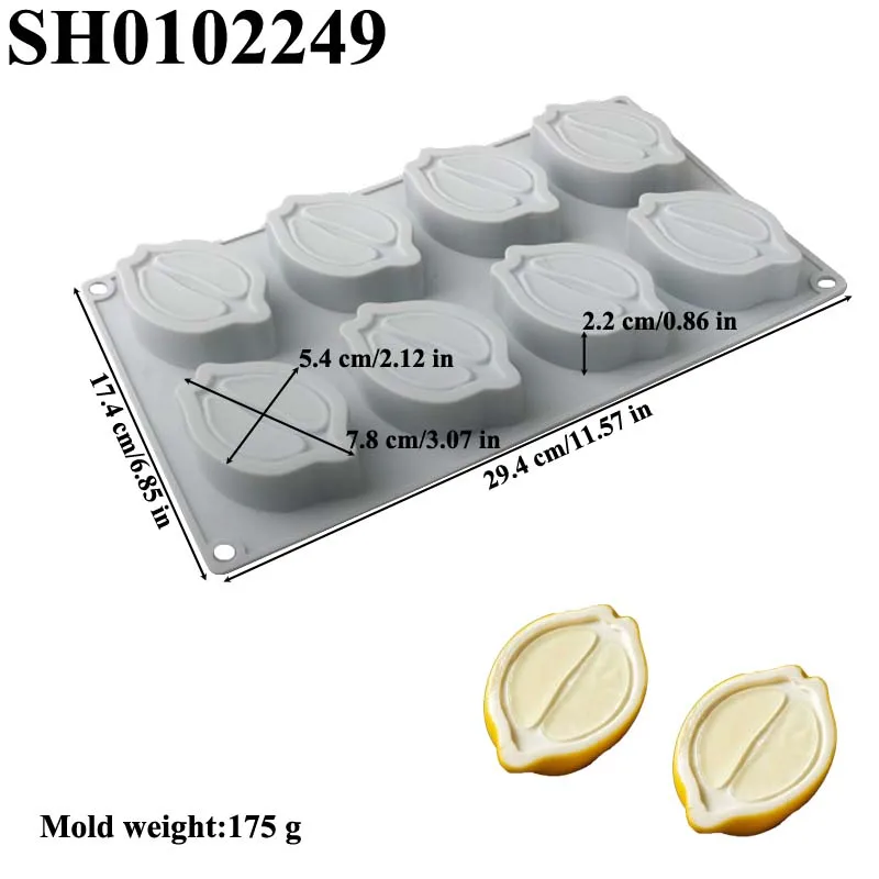 Apple Lemon Pear Slice Design Silicone Cake Mold DIY Soap Mould Coffee Bean Chocolate Mold Kitchen Bakeware Dessert Baking Tools