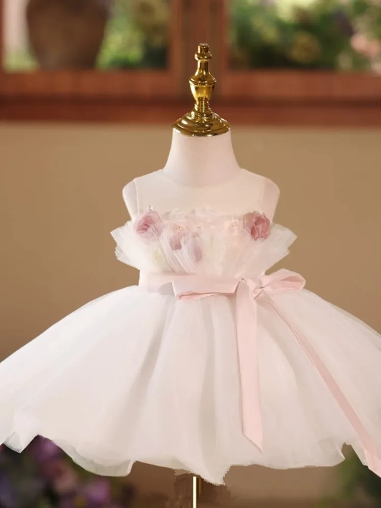 Hochwertiges Kinder-Abendkleid, Kostüm für Klavierauftritte, Hochzeit, Geburtstag, Abschlussfeier, Modell A5012 Vestidos – Detail 3