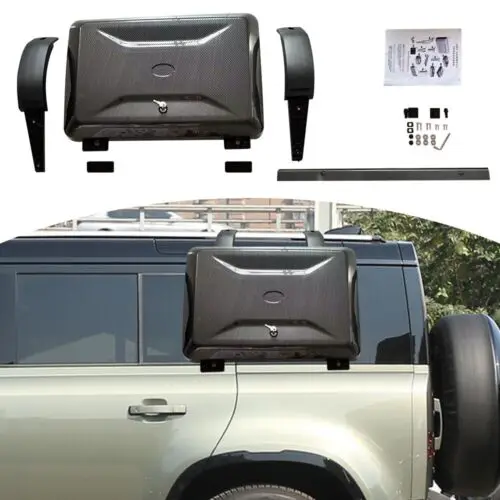 For LR Defender 2020-2024 Carbon Fiber Look ABS Side Mounted Gear Box Carrier