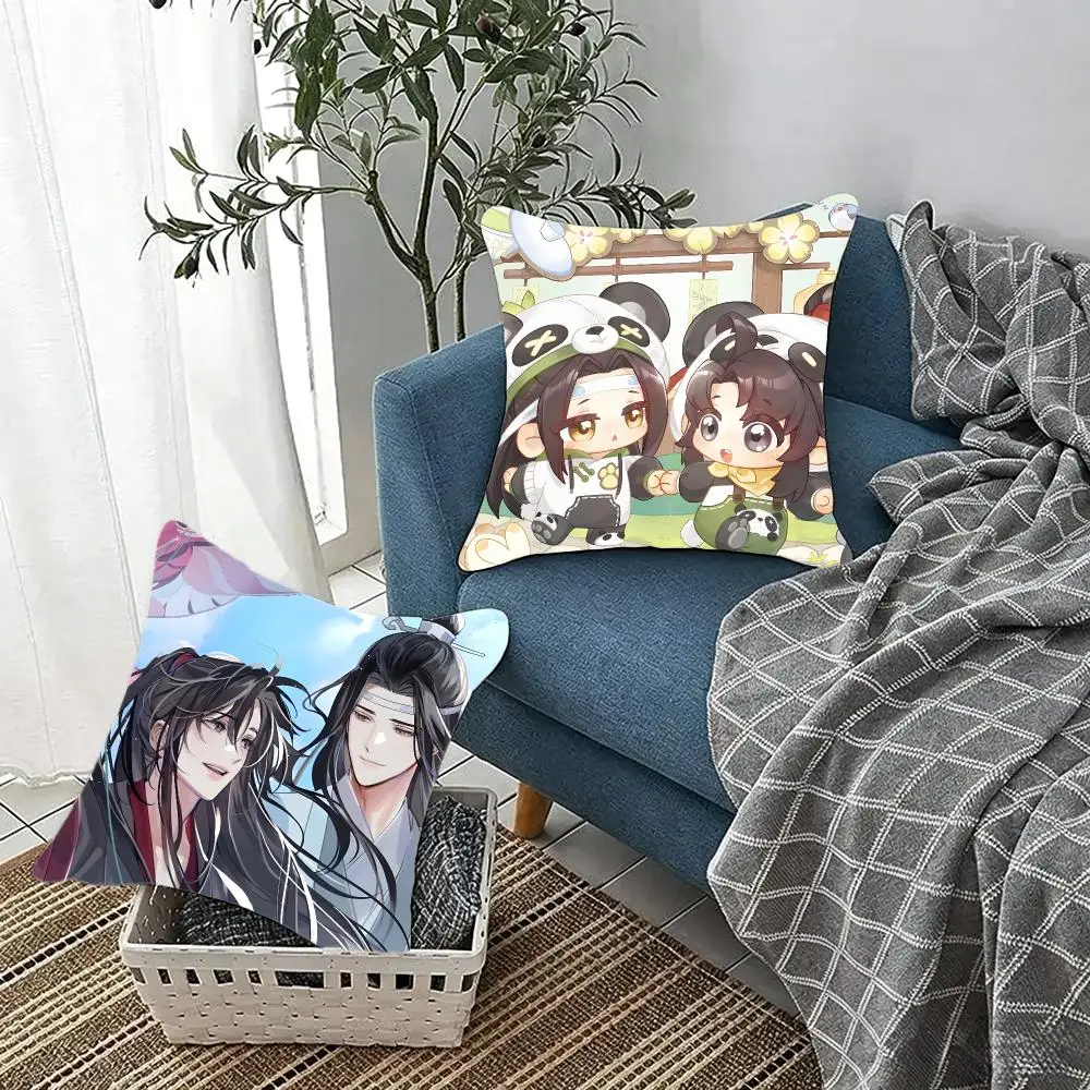 Romantic novel Grandmaster of Demonic Cultivation Cushion Cover Fluffy velvet Nordic style plush Living room sofa decorative