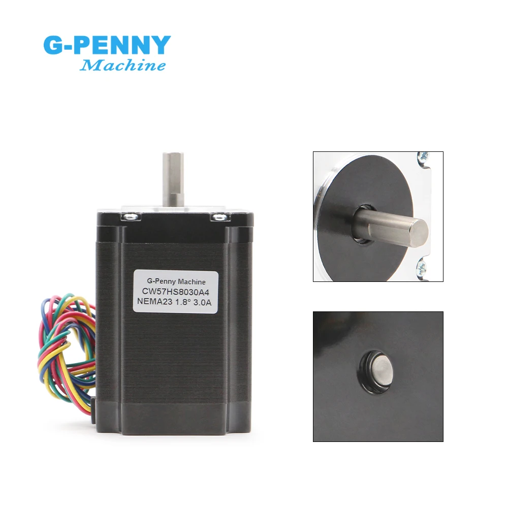 G-Penny NEMA23 Stepper Motor 22Kg.Cm 3A L=80mm D=8mm 315Oz-in 4 Lead for CNC Engraving Machine 3D Printer