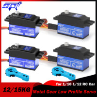 SPT 12KG 20KG 180° Metal Gear Servo Short Body Low Profile Digital 25T Arm for 1:10 1:12 RC Car Racing Drift Robot Crawler Toy