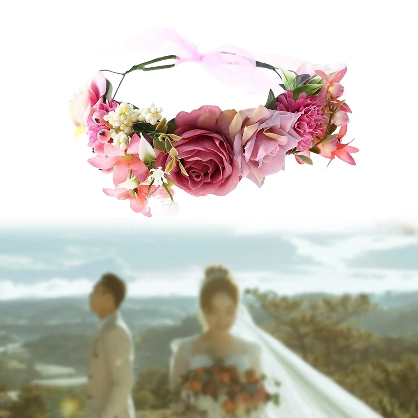 

Flower Crown Bridesmaids Bride Headband for Formal Occasion Anniversaries