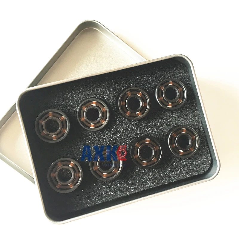 608 z Skate Bearing AXK Brand Speed-11 Hybrid Ceramic White ZrO2 Ball Skateboard Bearing Skating 608Z