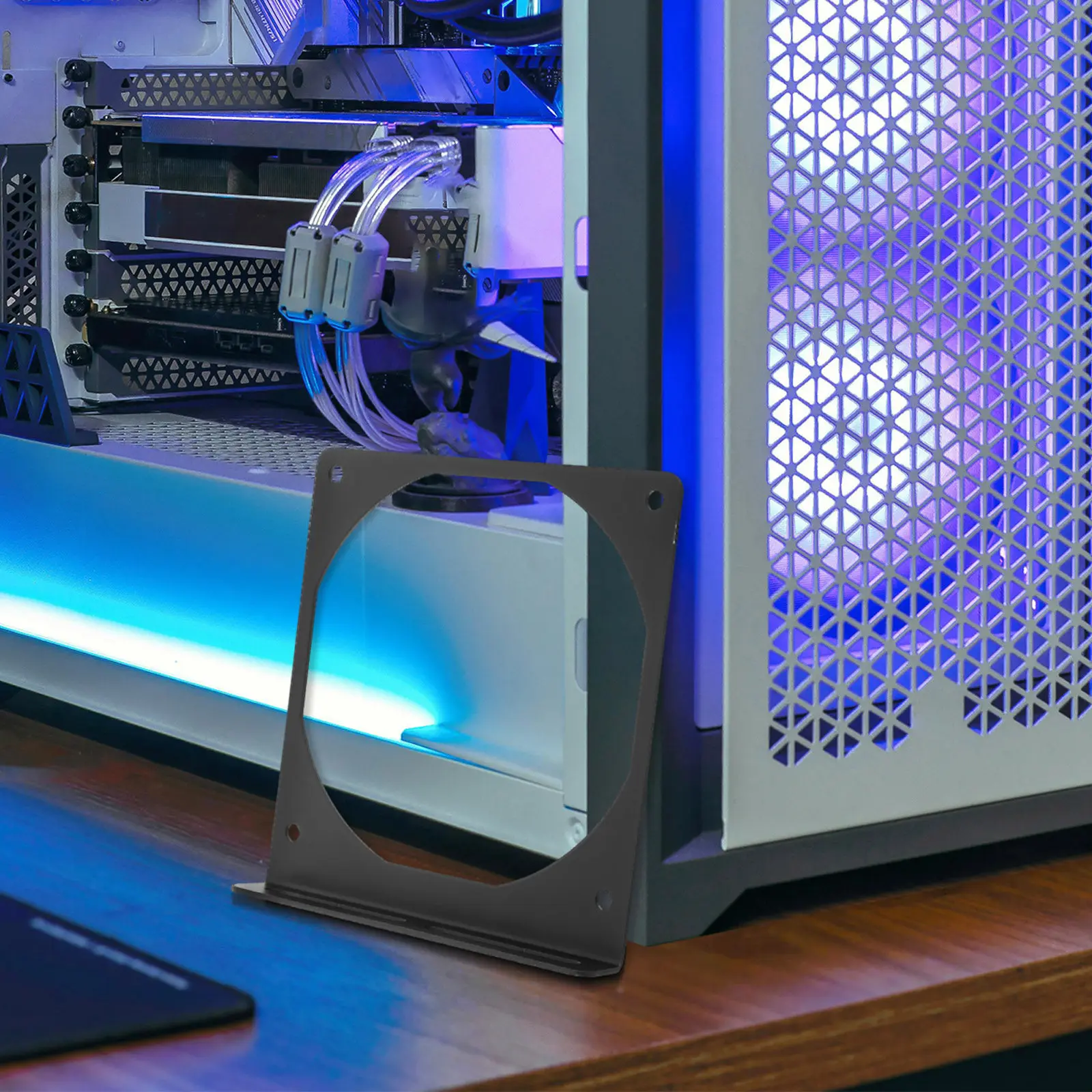 Metal Radiator Fan Bracket Computer Cooling Fan Mounting Rack Easy Installation Stable Performance Pc Case Bracket