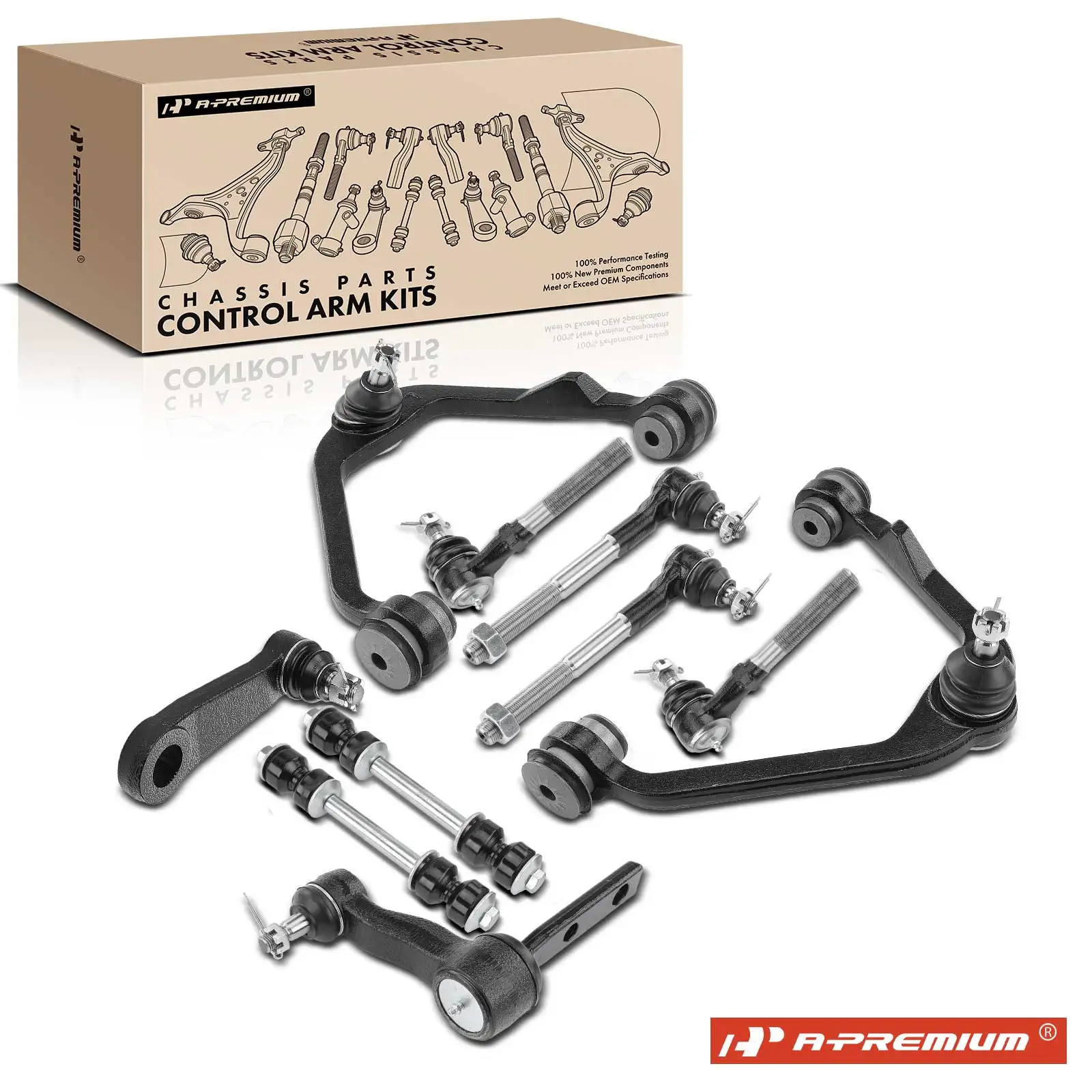 A-Premium 10x Front Control Arm Sway Bar Link Tie Rod End for Ford F-150 1997-2003 F-250 1997-1999 F-150 Heritage 2004