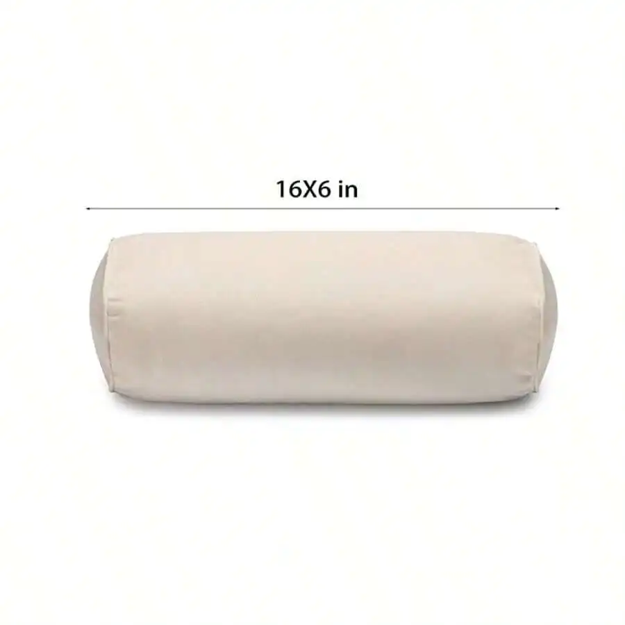 Roll Neck Pillow Velvet Round Bolster Pillow Cervical Support Pillows Neck Pain Relief Cylinder Pillows With Removable Washable