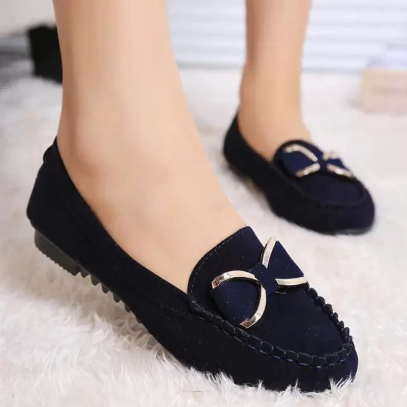 Women's Flat Shoes 2025 New Casual Loafers Elegant Butterfly-Knot Ladies Shoes Fashion Comfortable Soft Walking Shoes for Women