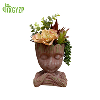 HXGYZP Artificial Succulents Plants Treant Groot Figures Flowerpot Fake Plant Landscape Home Decoration Graden Indoor Ornament