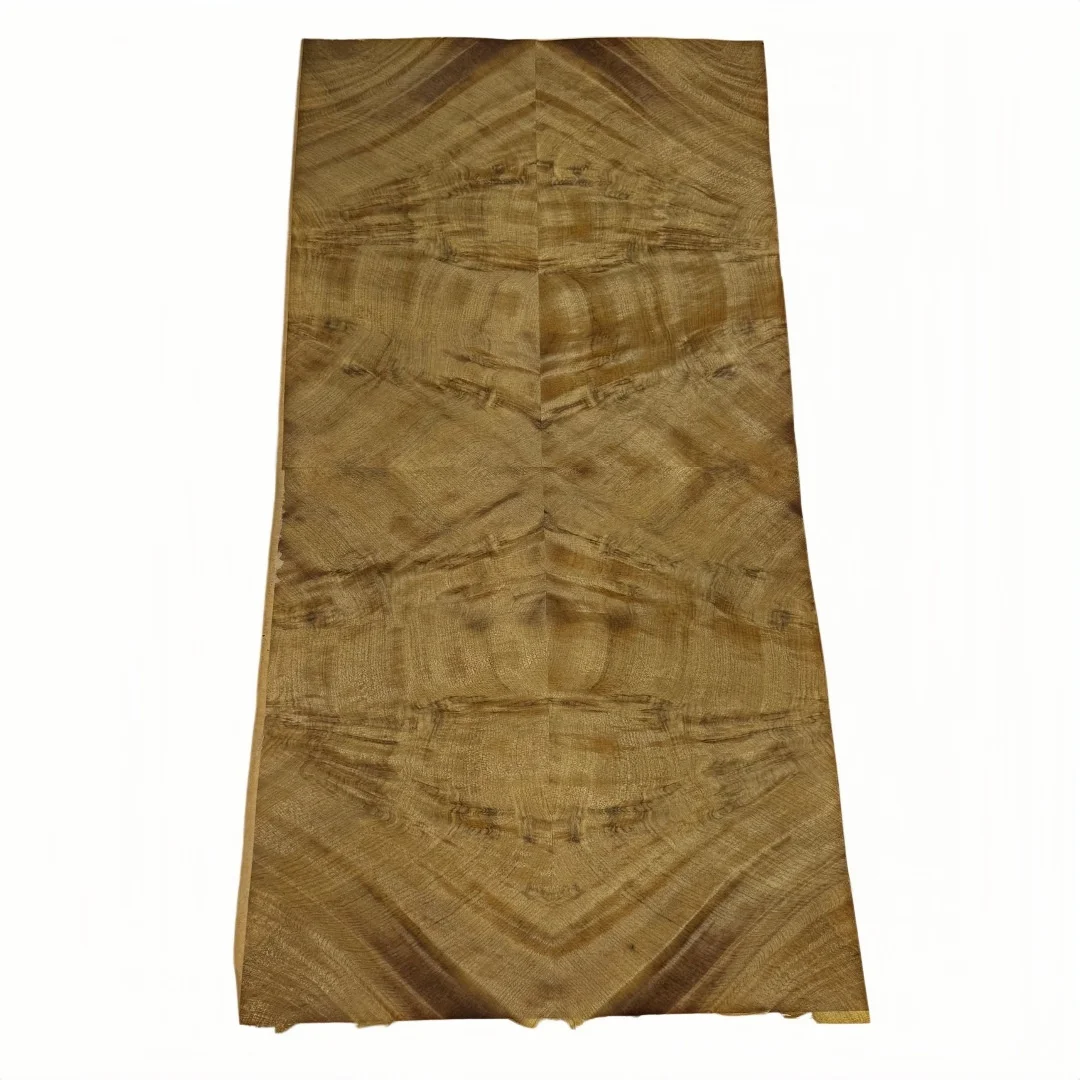 0.3mm Natural Golden Phoebe Burl Veneer, Suitable for Furniture   Home Decor, Furniture VeneerSize 60x32cm.Backing kraft paper