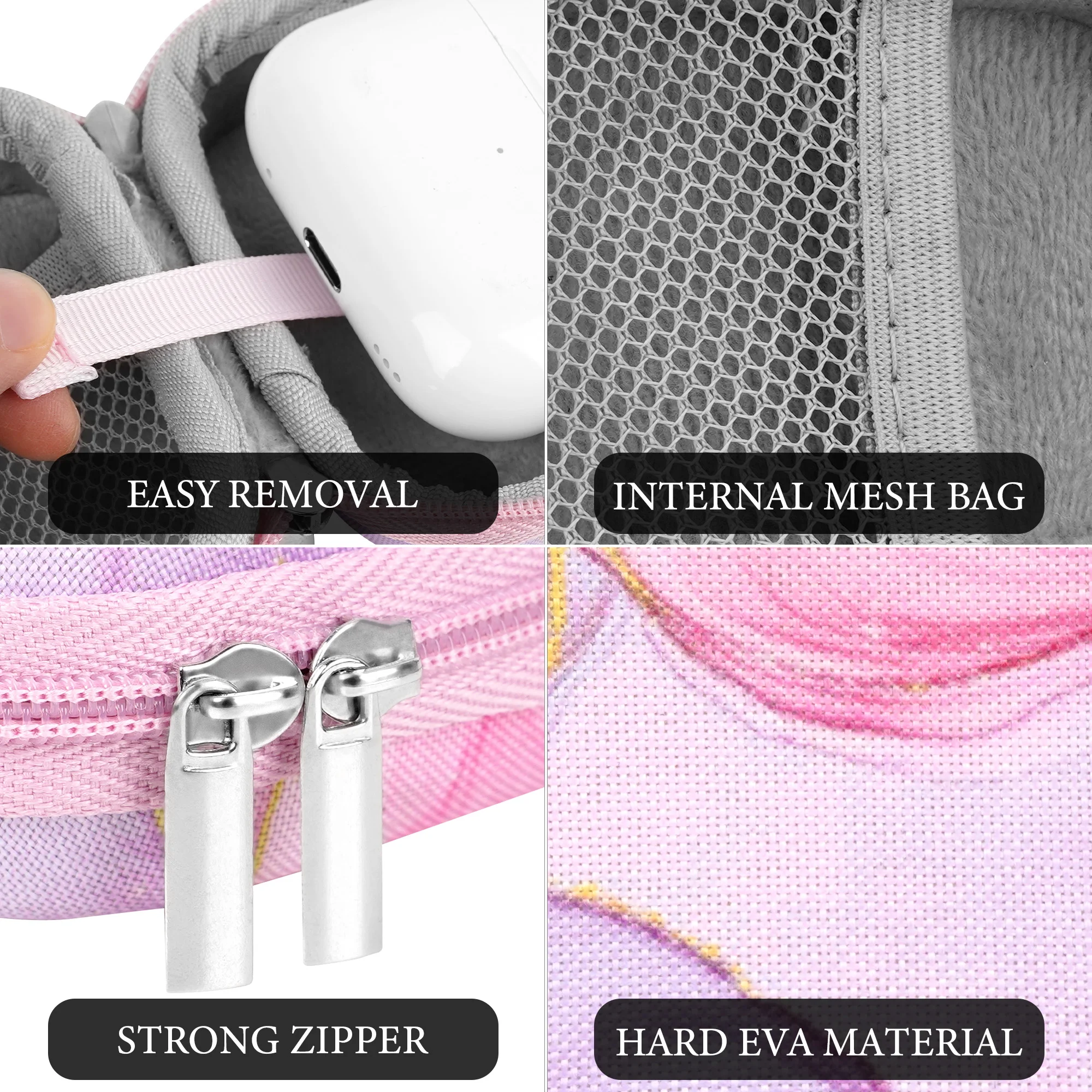 حافظة سماعات أذن Geekria NOVA Shield متوافقة مع Apple AirPods Pro2/Pro/4/3/2/1 True Wireless Earbud