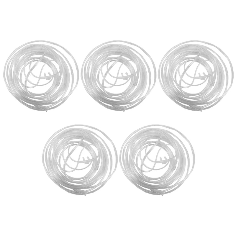 Hot-5Pcs 6M Double Hole Soft Nasal Oxygen Tube Nasal Oxygen Cannula Nasal Tube Suitable For Oxygen Gener