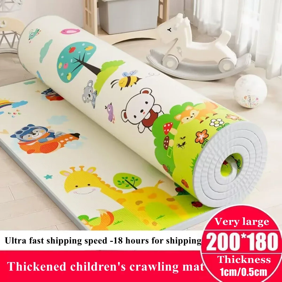 New Baby Crawling Play Mats Non-toxic Environmentally Friendly Thick Folding Mat Carpet Play Mat for Children's Safety Rug Gifts
