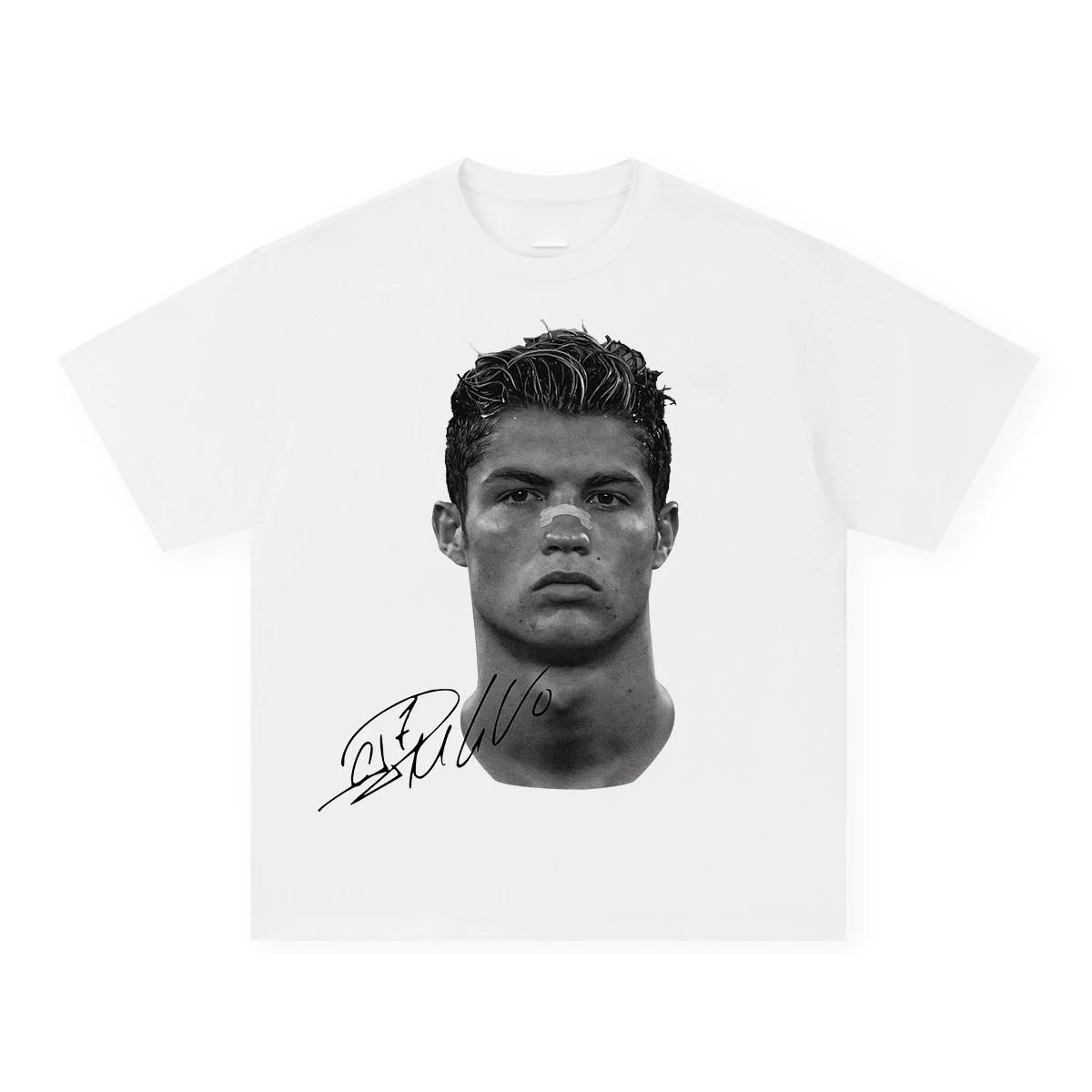 Cristiano Ronaldo Pure cotton American-style streets both sexes Fashionable vintage print short-sleeved T-shirt