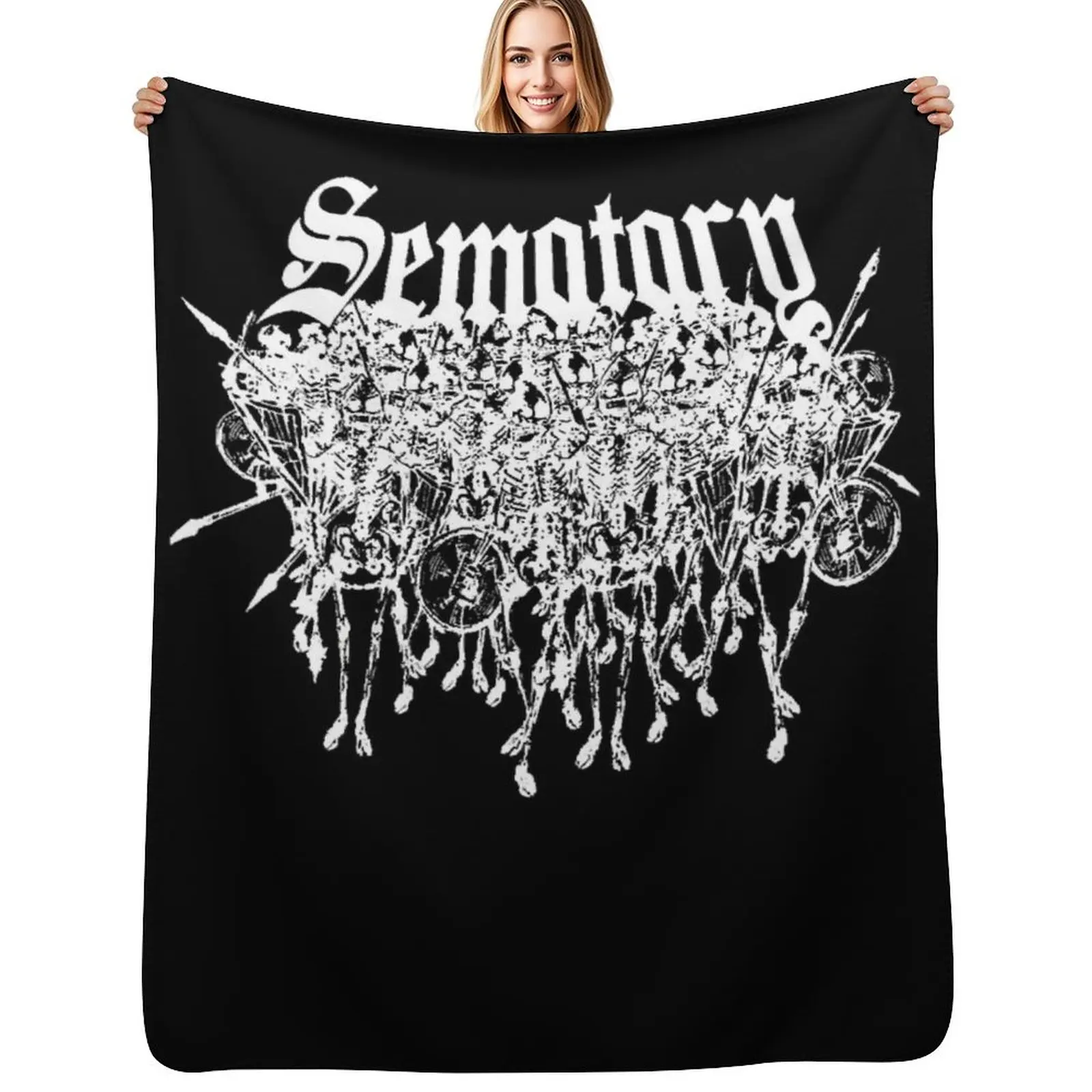 

Sematary Logo Essential Throw Blanket Blankets For Sofas Cute Plaid Furrys Luxury St Blankets