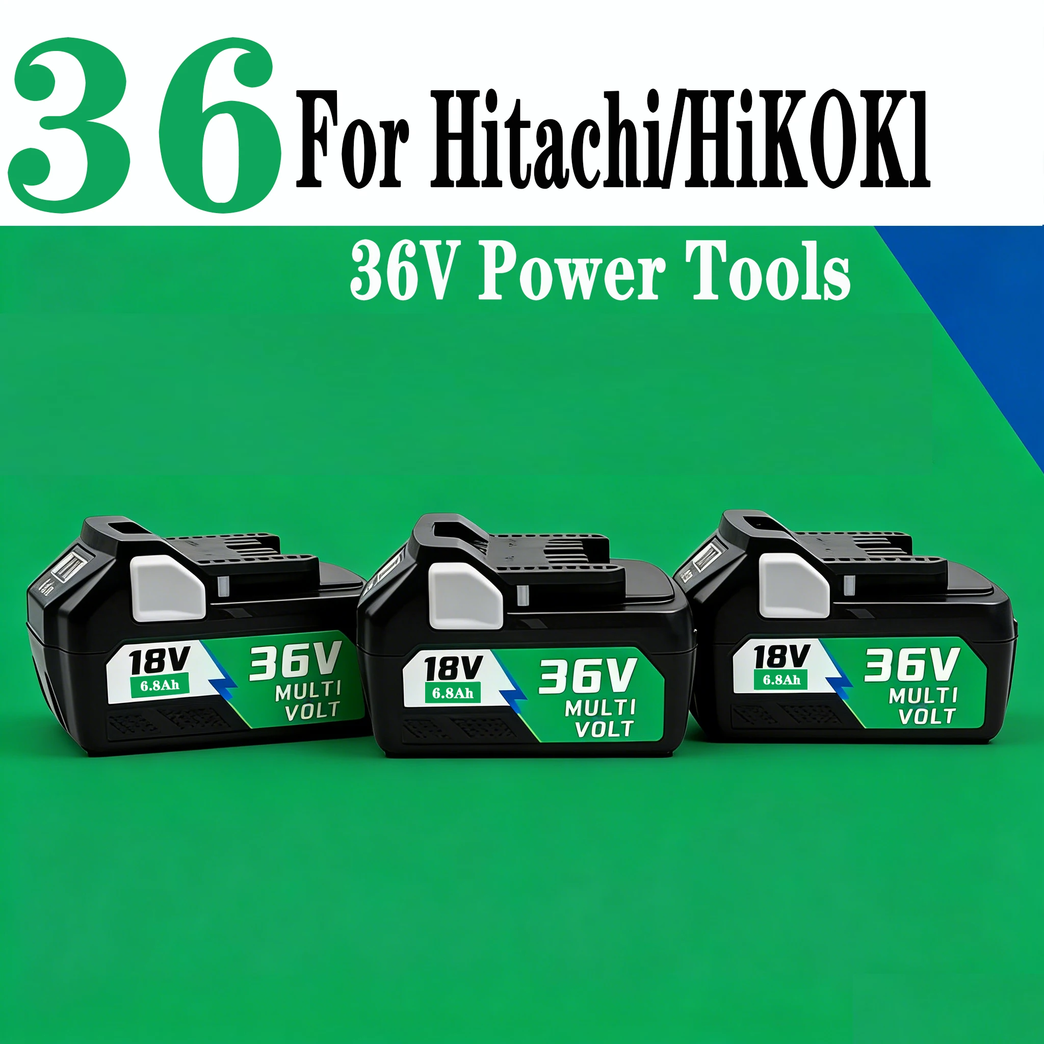 BSL36A18 MultiVolt 18V 6.8Ah/36V 3.0Ah Li-ion Rechargeable Battery for Hikoki Hitachi Metabo HPT Slide-type Power Tools Original